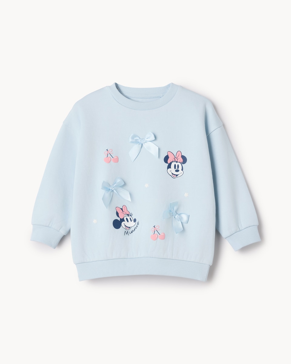 image 1 of Minnie Mouse Cotton Rich Sweatshirt in Blue