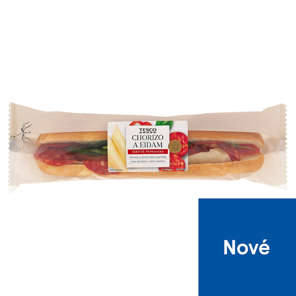 Tesco Chorizo a eidam 174g