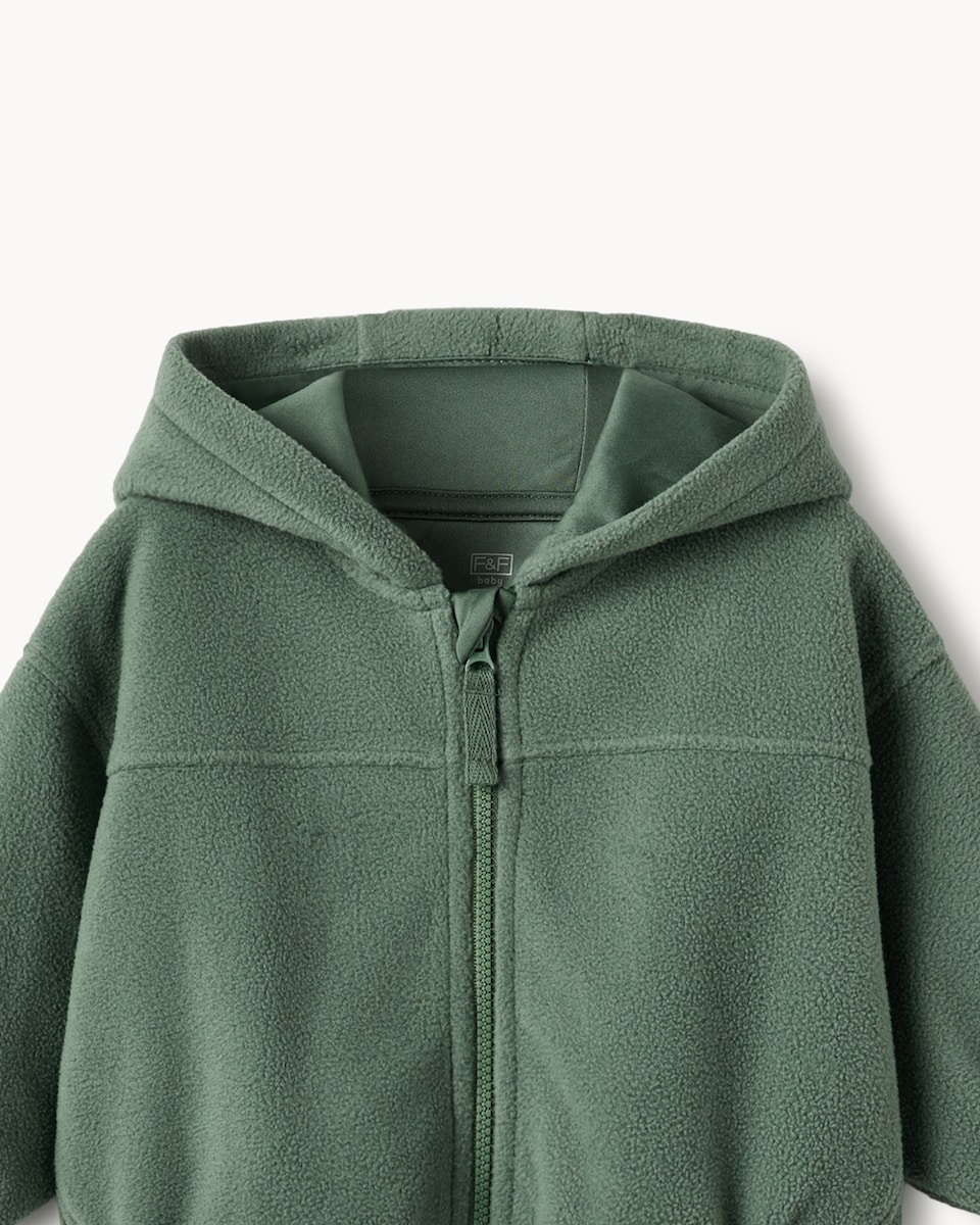 image 1 of F&F Baby Fleece Hoodie and Joggers Set in Green
