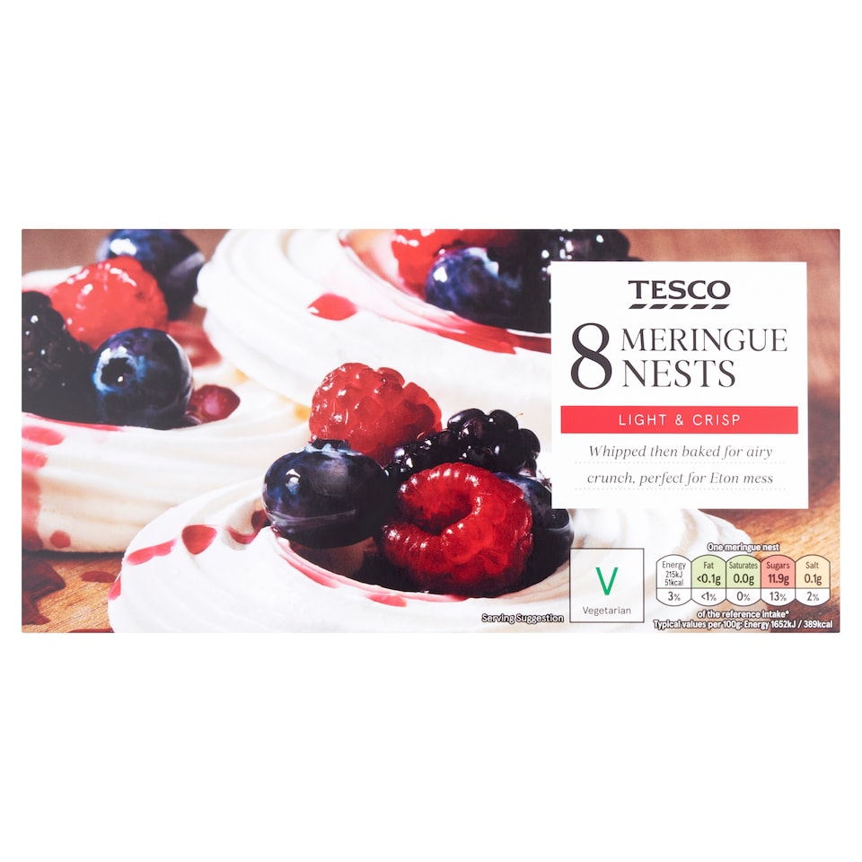 Tesco Meringue Nests 8 Pack