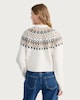 image 3 of F&F Knitted Fair Isle Pattern Cardigan with Wool in Neutral