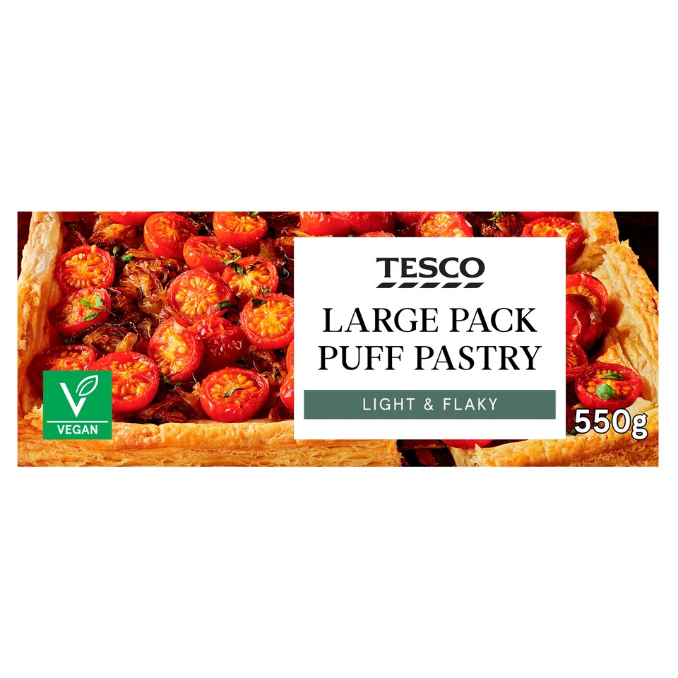 Tesco Ready Rolled Large Pack Puff Pastry 550G