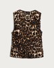 image 4 of F&F Textured Leopard Print Sleeveless Smock Top in Neutral