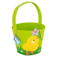 TESCO EASTER FELT BUCKET CHICK