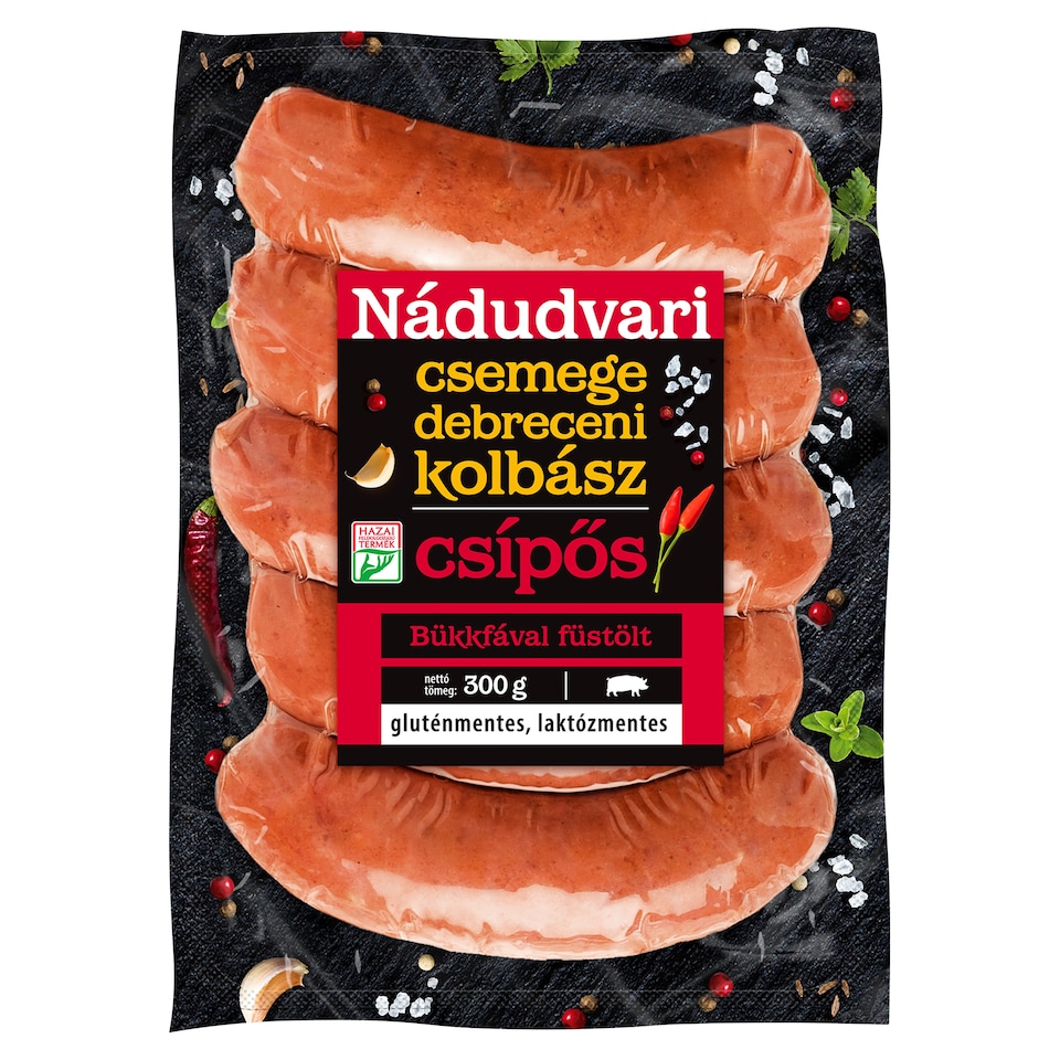 Nádudvari Hot Delicate Debreceni Pork Sausage 300 g