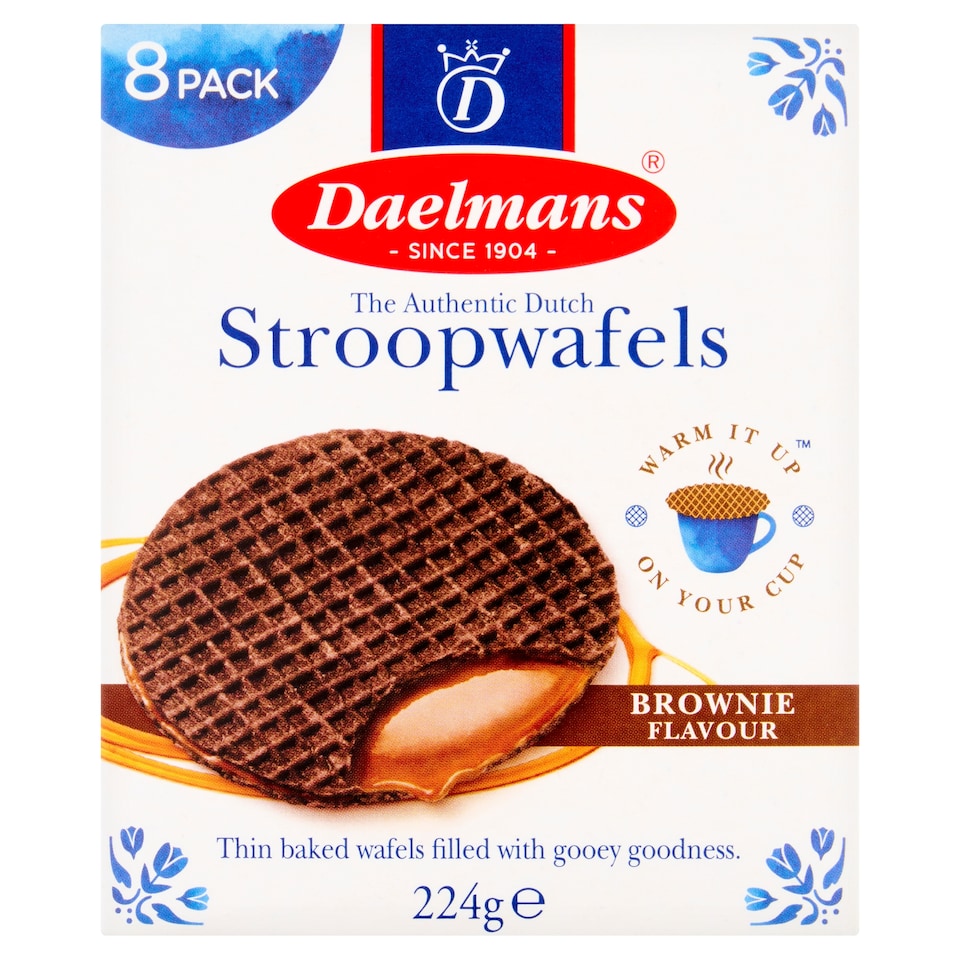 Daelmans Brownie Flavour 8 Stroopwafels 224g