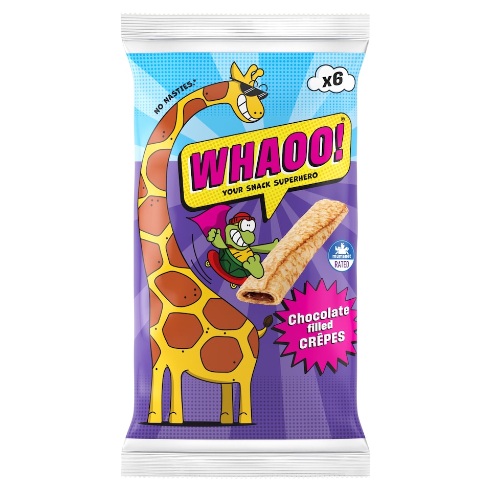Whaoo! Chocolate Filled Crepes 6 Pack 192g