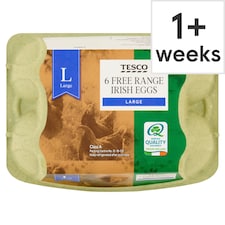 Tesco Free Range Eggs Large 6 Pack