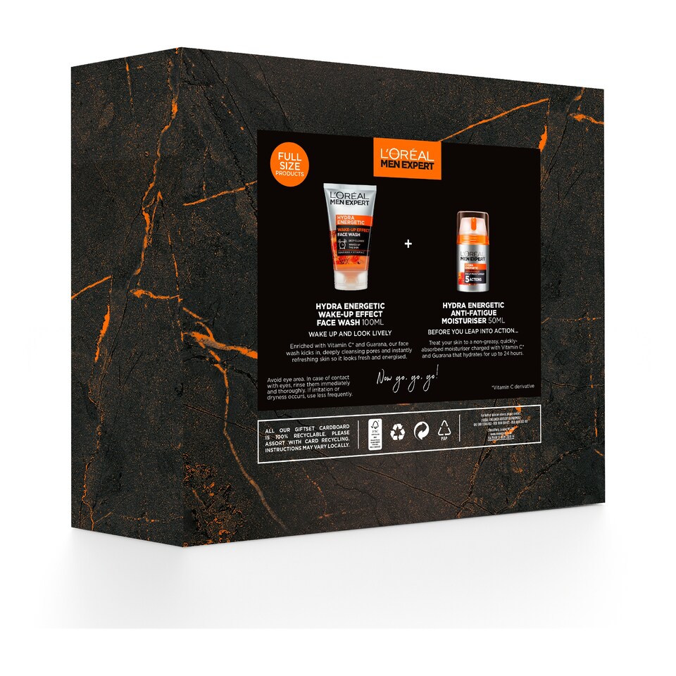 image 1 of L'oreal Paris Men Look Lively Anti Fatigue Duo Set