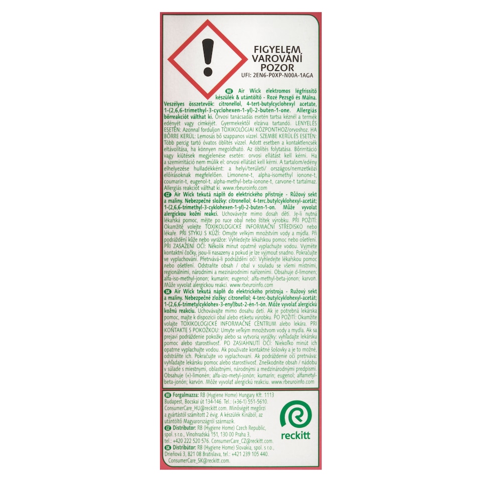 image 1 of Air Wick Essential Oils Scented Oil Fragrance Diffuser + Refill Sparkling Rosé & Raspberry 19ml