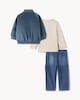 image 2 of F&F Baby Pure Cotton 3-Piece Jacket Set in Navy