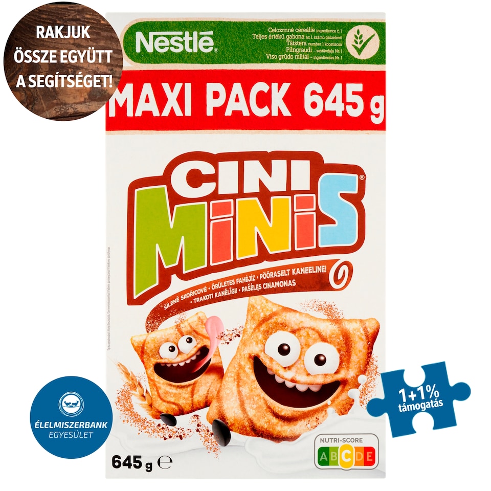 Nestlé Cini Minis Crispy, Cinnamon Cereal with Whole Wheat Vitamins and Iron 645 g