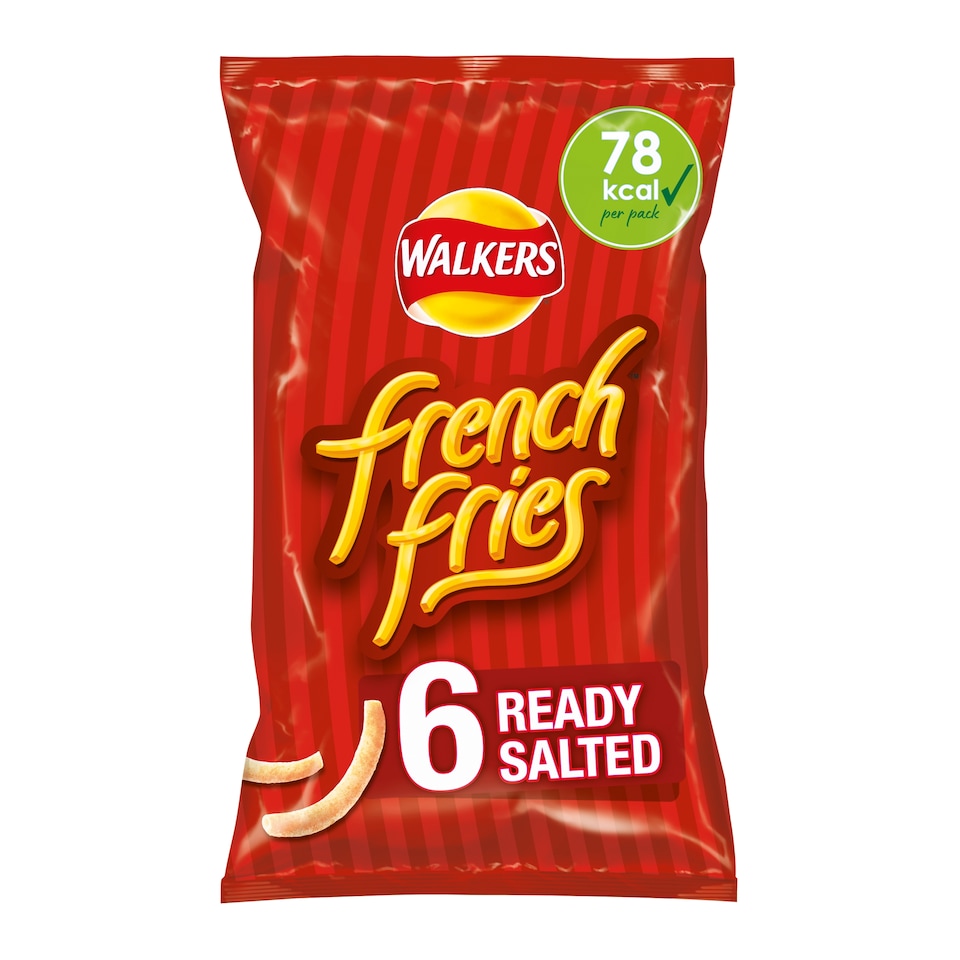 image 1 of Walkers French Fries Ready Salted Multipack Crisps 6x18g