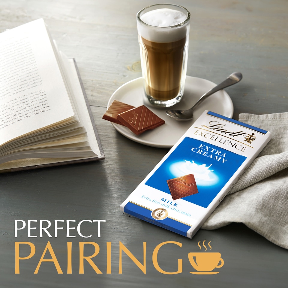 image 1 of Lindt Excellence Extra Creamy Milk Chocolate Bar 100G