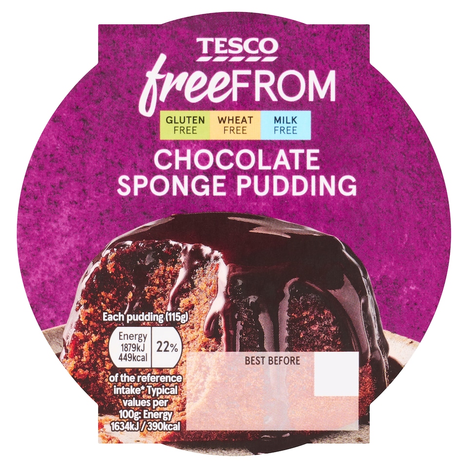 Tesco Free From Chocolate Sponge 115G