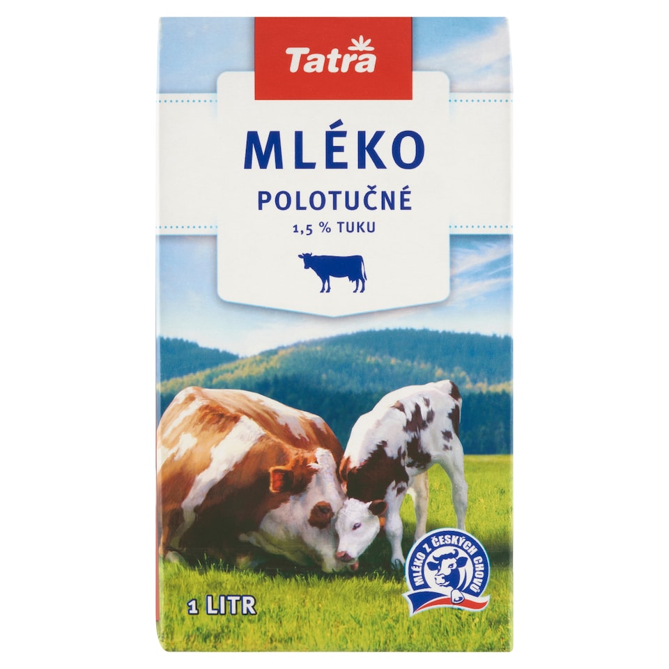 Tatra Mléko polotučné 1,5 % tuku 1l