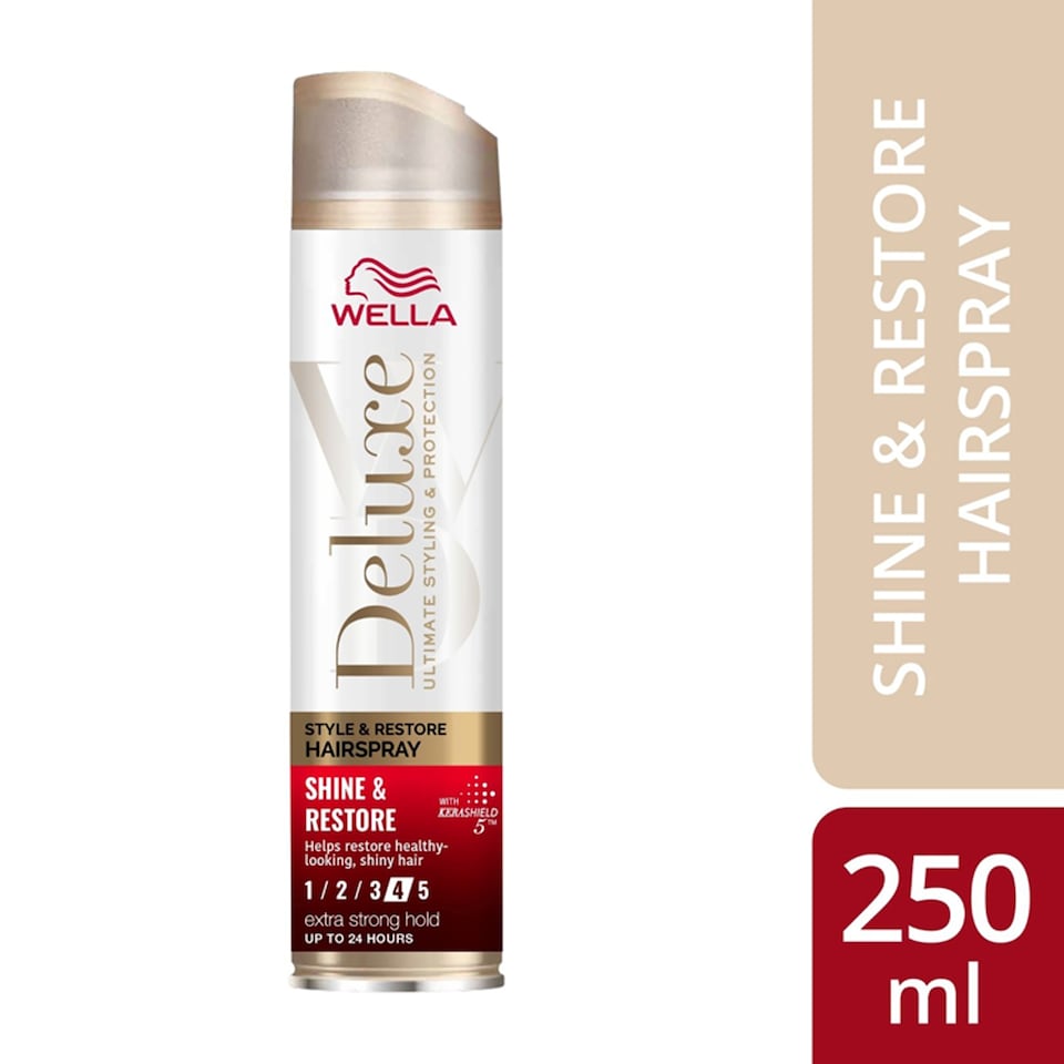image 1 of Wella Deluxe Style & Restore Hairspray 250Ml