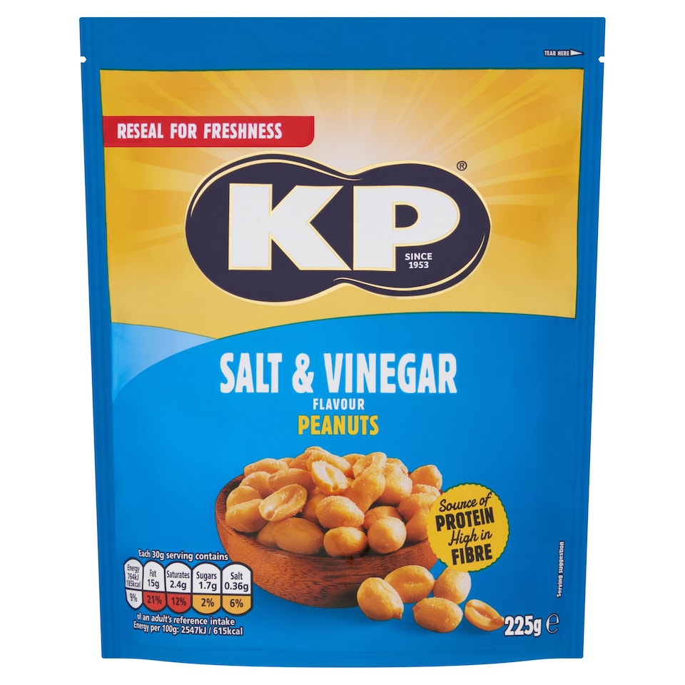 image 1 of Kp Salt & Vinegar Peanuts 225G
