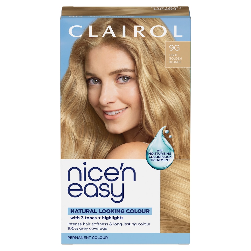 image 1 of Clairol Nice ‘N Easy Light Golden Blonde 9G Hair Dye