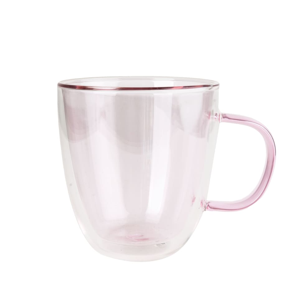 Candlelight Pink Double Walled Mug