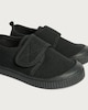 image 3 of F&F School Boys Canvas Touch Fastening Plimsols in Black