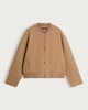 image 5 of The F&F Edit Ribbed Collar Buttoned Jacket in Med Nude