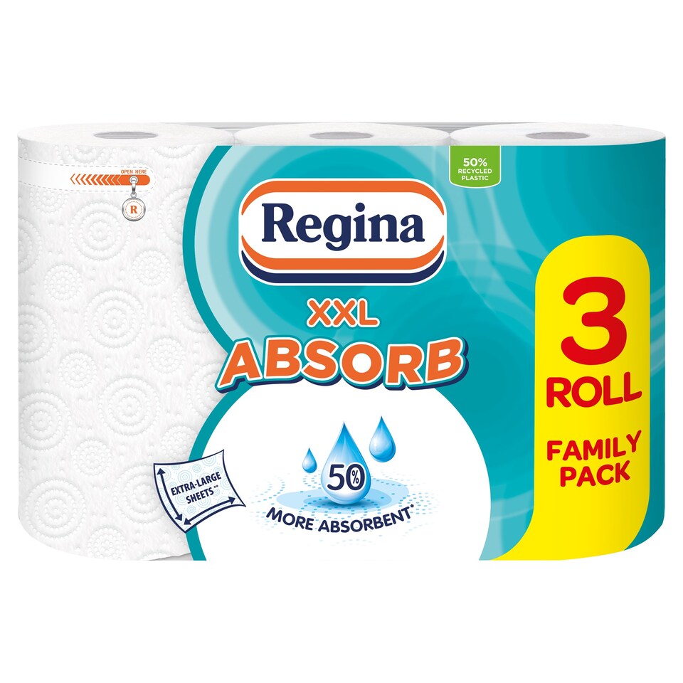 Regina Xxl Absorb Kitchen Towel 3 Rolls Tesco Groceries