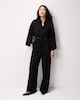 image 2 of F&F Textured Wide Leg Trousers in Black