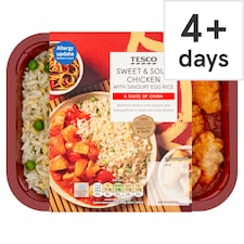 TESCO SWEET & SOUR CHICKEN WITH EGG RICE 400G