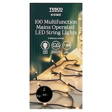 Tesco Warm White 100 Mfunction String Lights