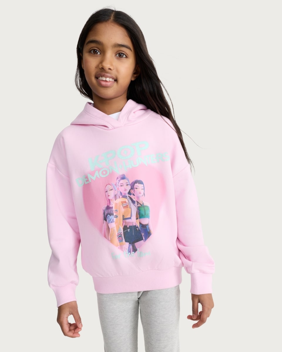 image 1 of K-Pop Demon Hunters Cotton Rich Hoodie in Pink