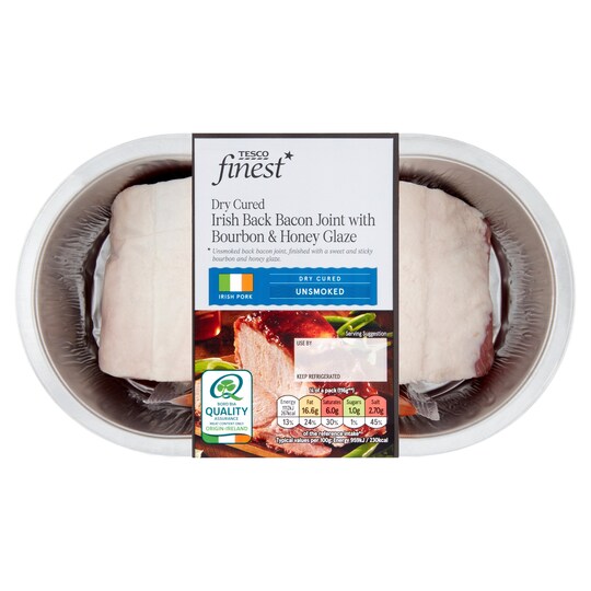 Tesco Finest Irish Back Bacon Joint With Bourbon 630G Tesco Groceries