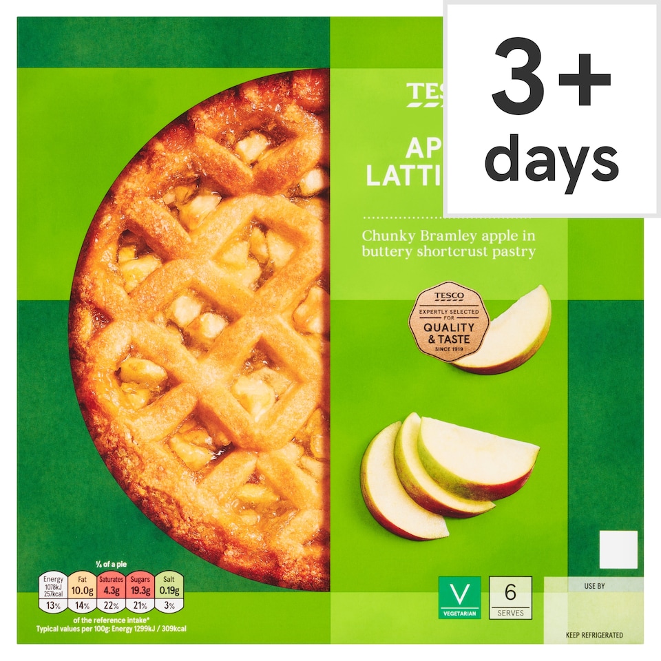 Tesco Apple Lattice Pie 500G