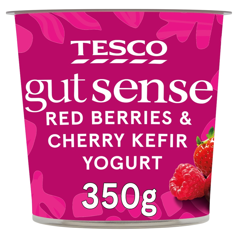 Tesco Gut Sense Red Berries & Cherry Kefir Yogurt 350g