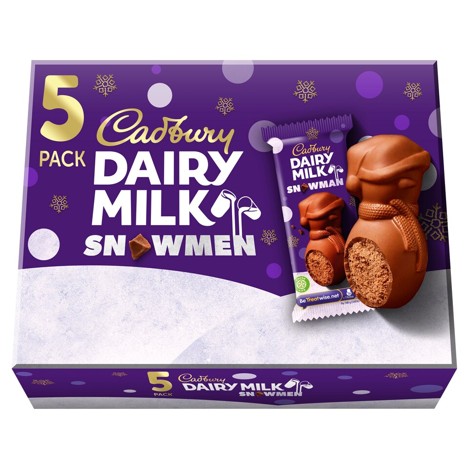 Cadbury Dairy Milk Snowman 5 Pack 150G