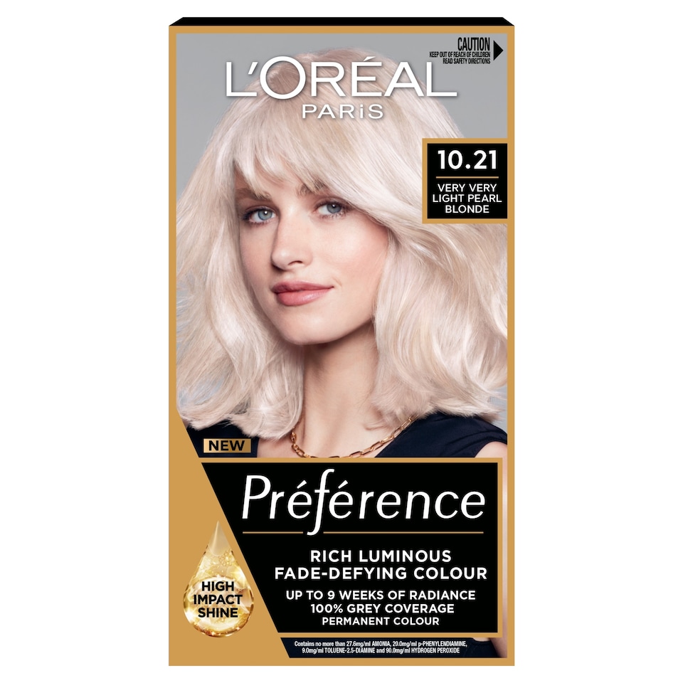 image 1 of L'Oreal Paris Preference 10.21 Stockholm Very Light Pearl Blonde Permanent Hair Dye
