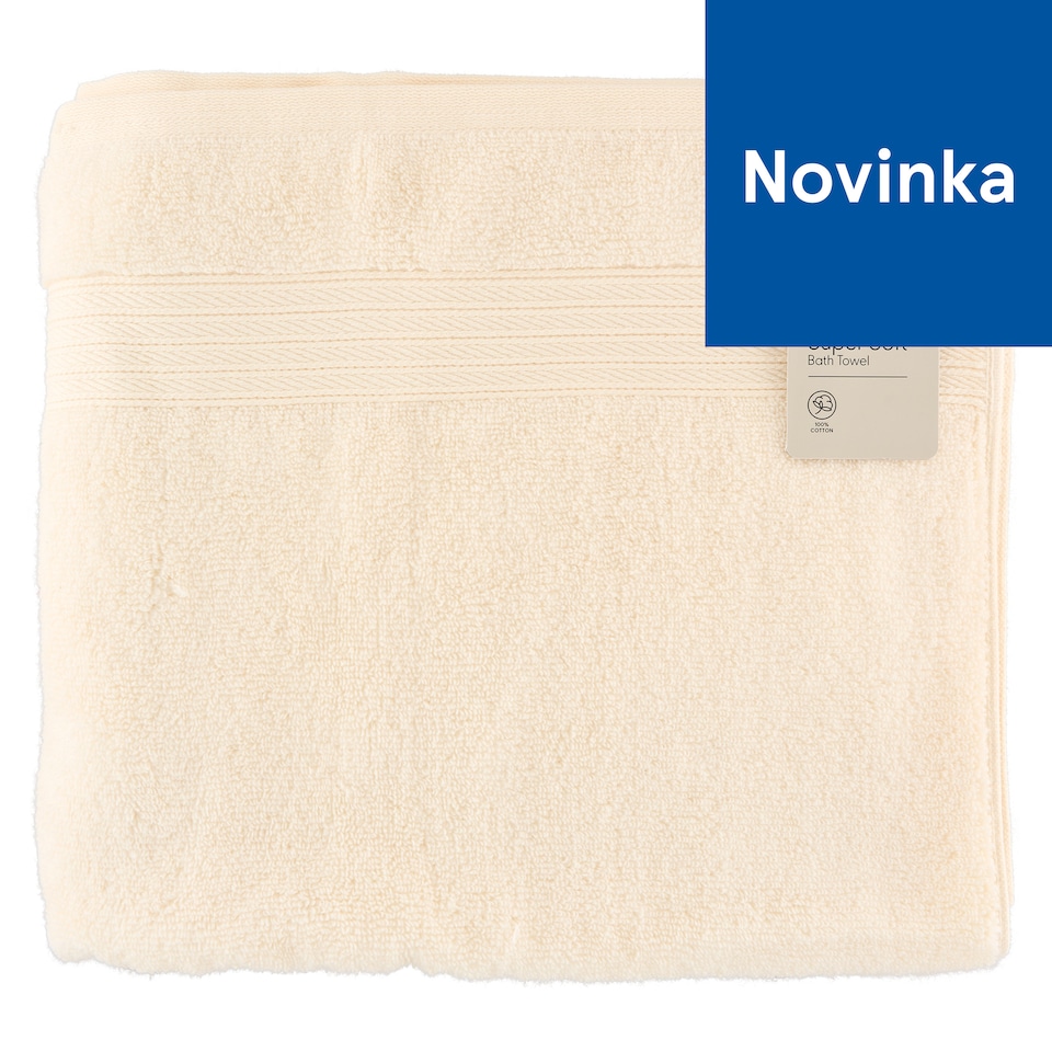 F&F Home Cream Super Soft Cotton Bath Towel 70 x 127 cm