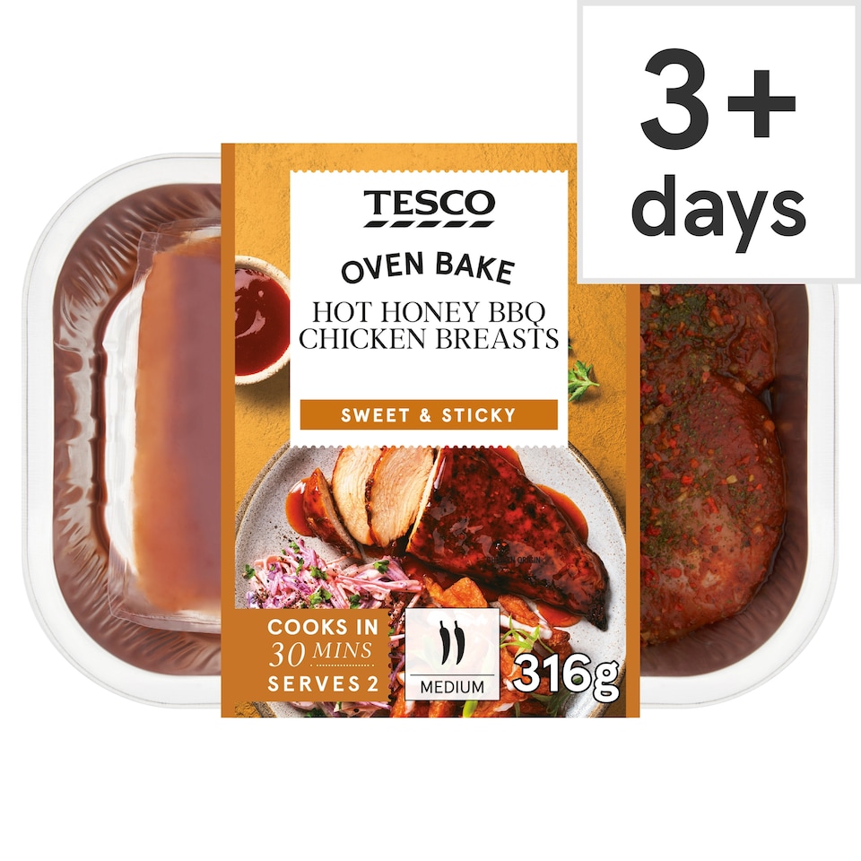 Tesco Hot Honey BBQ Chicken Breasts 316g