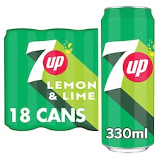 7UP Lemon & Lime Soft Drink 18 x 330ml