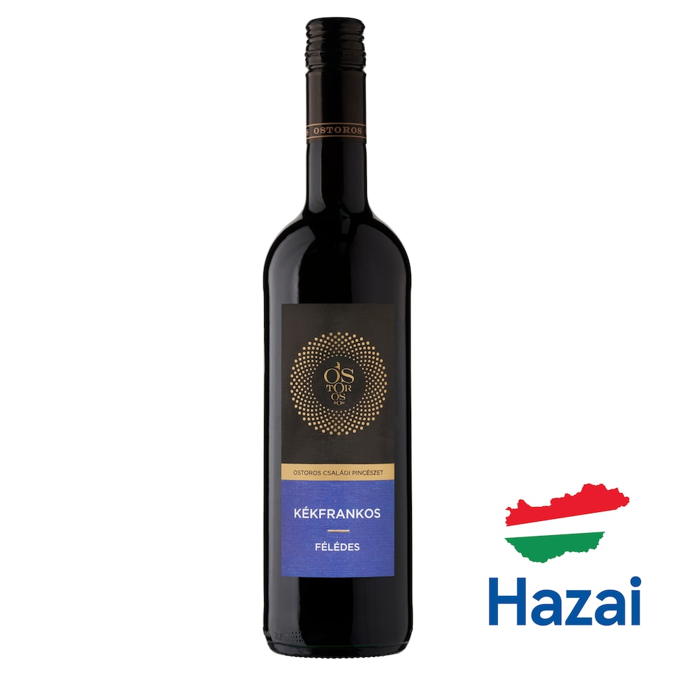 Ostorosbor Felső-Magyarországi Kékfrankos félédes vörösbor 11,5% 750 ml  1. kép