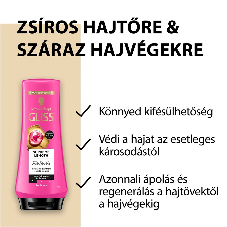 image 1 of Gliss Supreme Length Conditioner with Biotin Complex and Peony Extract 200 ml
