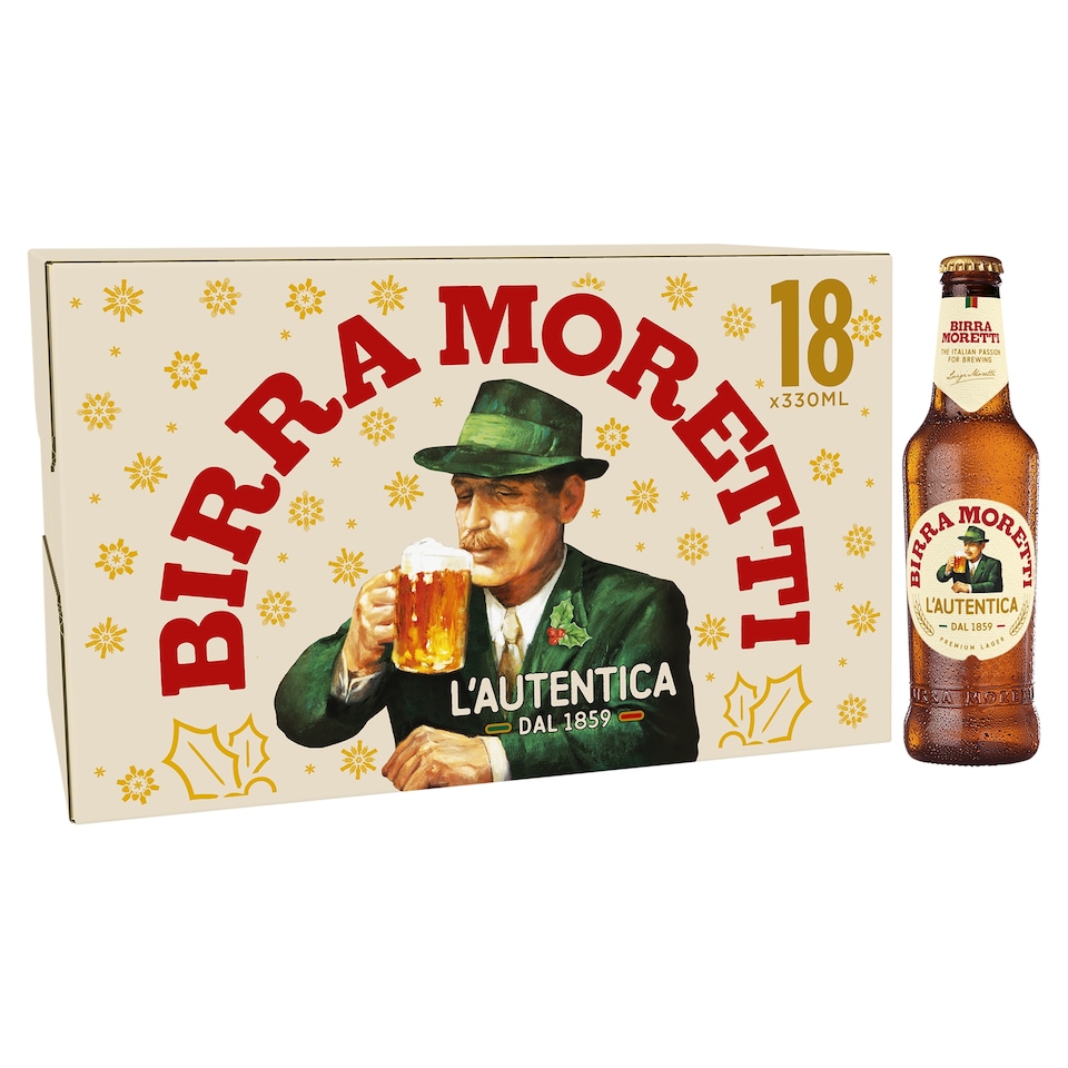 image 1 of Birra Moretti Lager Beer 18 x 330ml