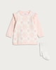 image 1 of F&F Baby 2-Piece Argyle Heart Knitted Dress and Tights Set in Pink