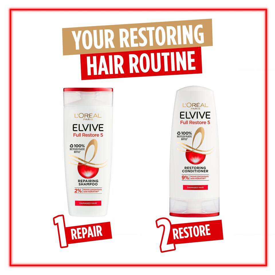 image 1 of L'oreal Elvive Full Restore 5 Shampoo 400ml