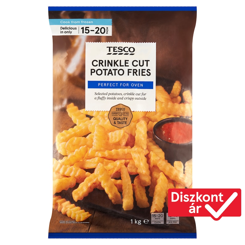 Tesco Quick-Frozen Crinkle Cut Potato Fries 1 kg