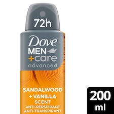 Dove Men+ Care Advanced 72H Sandalwood & Vanilla Scent Anti-perspirant 200ml