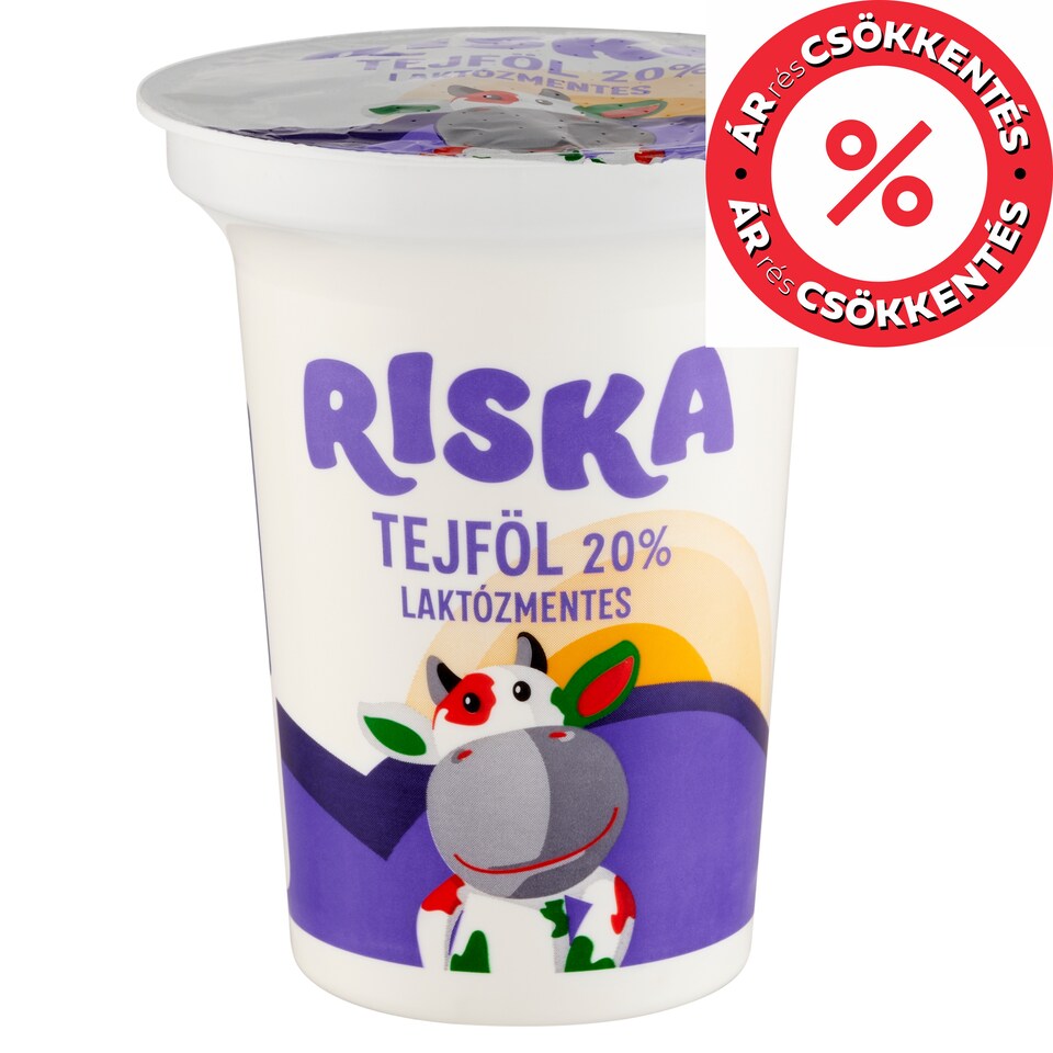 Riska laktózmentes tejföl 20% 300 g