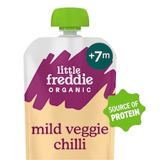 Little Freddie Organic Mild Veggie Chilli with Beans & Lentils Baby Food Pouch Single 7m+ 130g