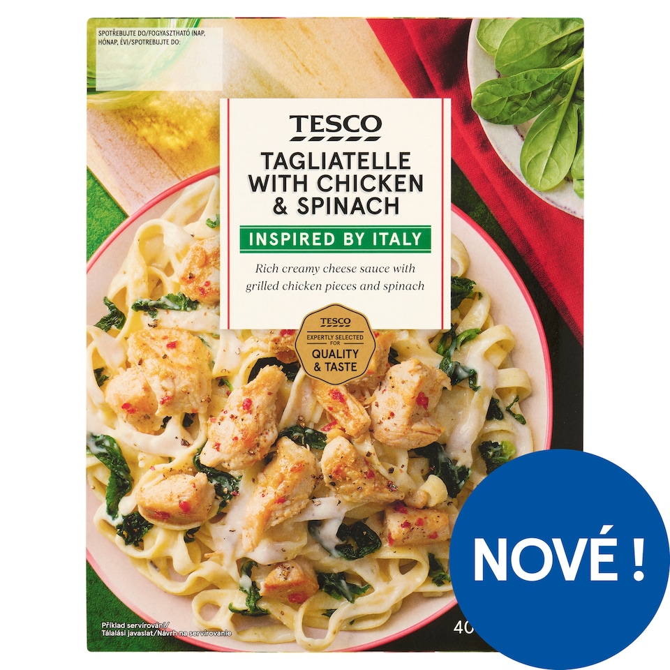 Tesco Tagliatelle with Chicken & Spinach 400g