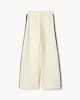 image 2 of F&F Girls Cotton Rich Side Stripe Wide Leg Joggers in Cream